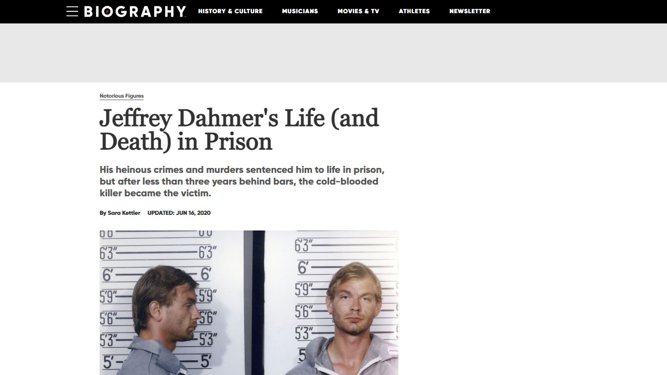 Jeffrey Dahmer's Life (and Death) in Prison - Biography